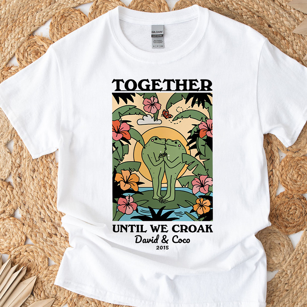 50%OFF⭐️Personalized Frog Illustration  T-Shirt/Sweatshirt/Hoodie Together Until We Croak