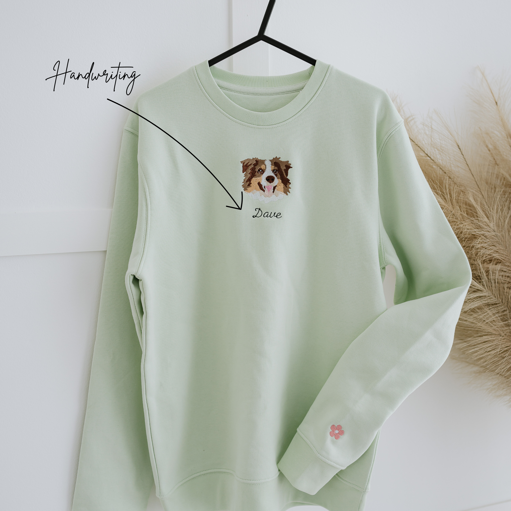 Embroidered Pet Portrait Organic Sweatshirt