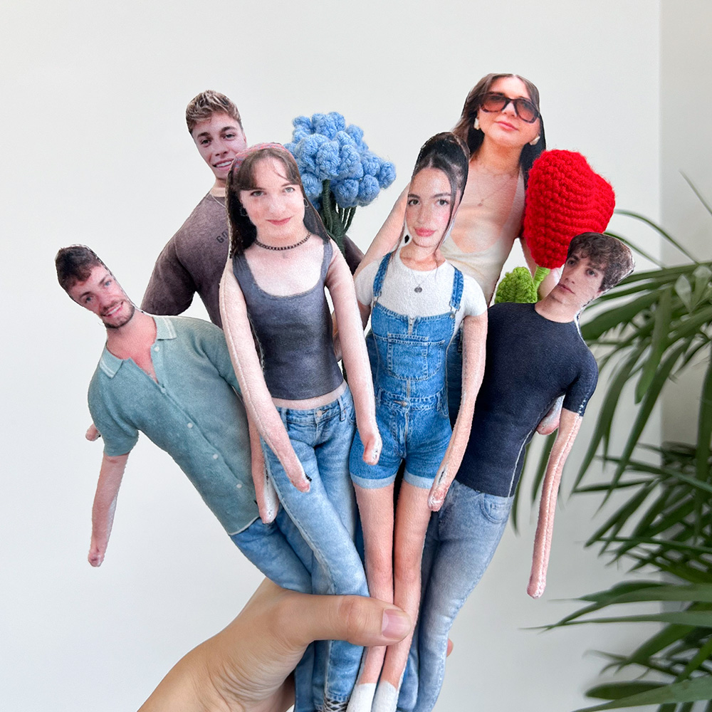Custom Photo Mini Me Doll with Poseable Body