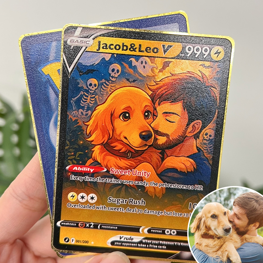 Custom Halloween Anime Pet&You Pokecard For Pet Lovers Card🎃