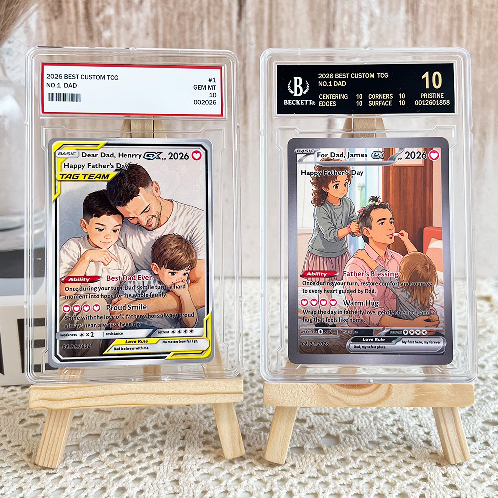 50% OFF💙Personalized Dad Anime Poke Card V/VMAX/GX/EX, Father's Day Gift