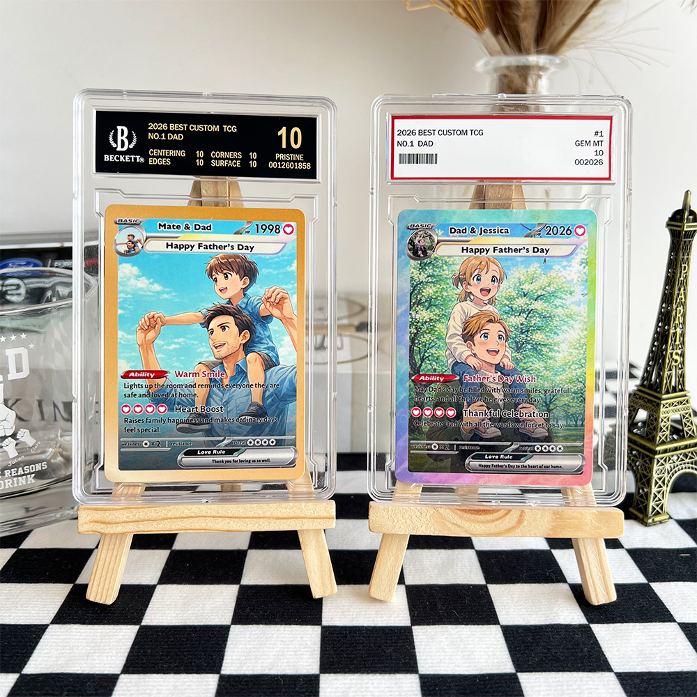 Custom Father's Day Dad Anime Limited Edition Poke Cards