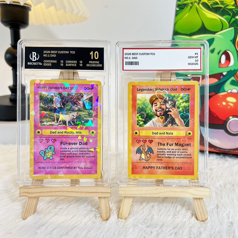50%OFF 🐶 Custom Anime Photo Dad & Pet Base Set Card Pokecard
