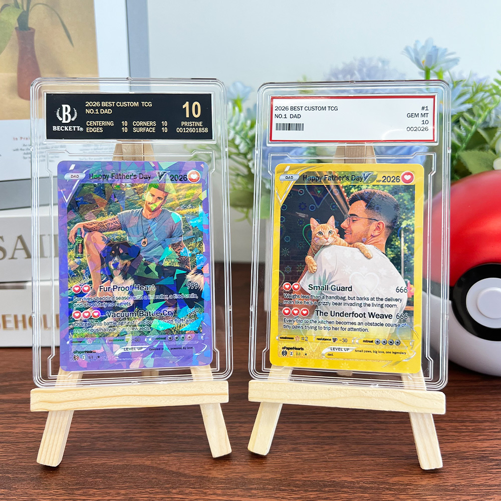 50%OFF 🐶 Custom V Pokecard Dad & Pet Photo Anime Card For Pokedad