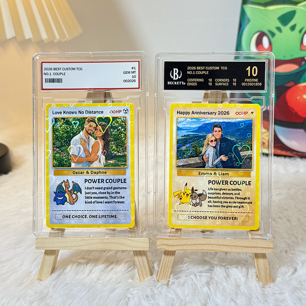 Custom Anime Couple Photo & Sprite Base Set Card Pokecard