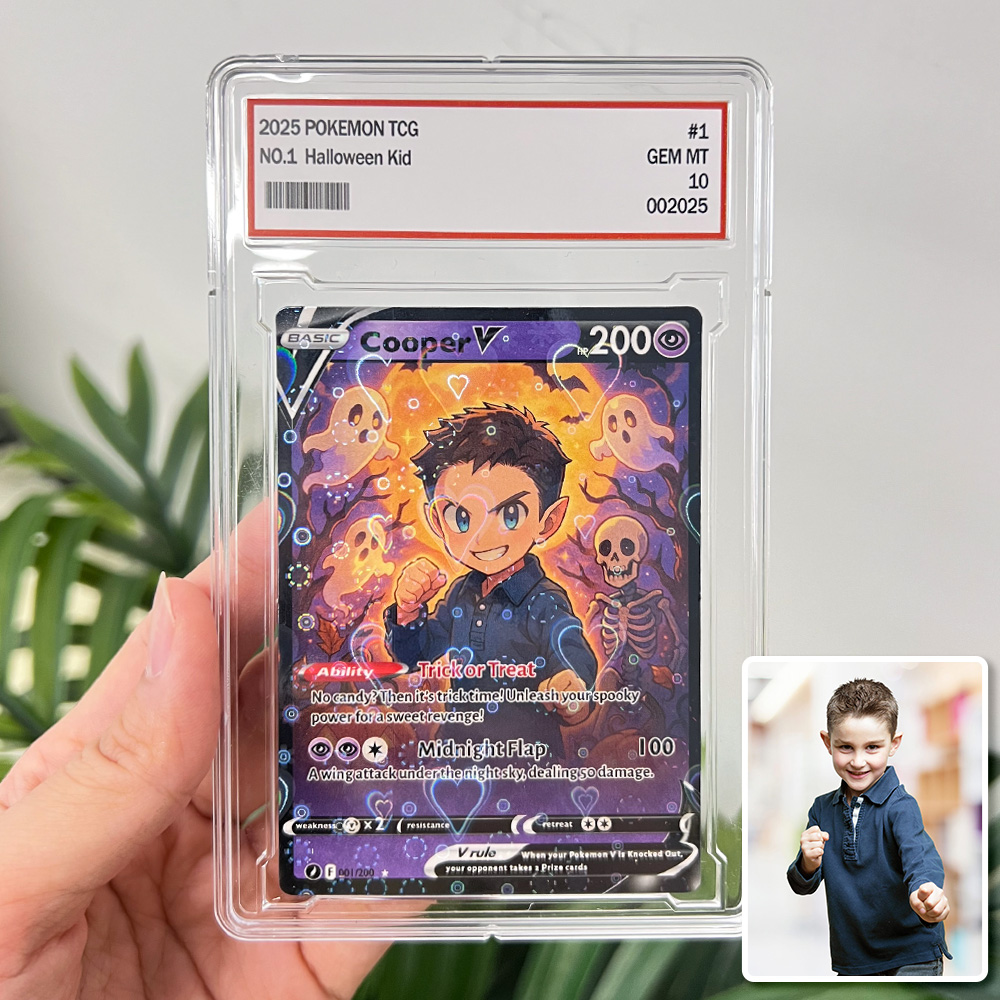 Custom Halloween Anime Kid Pokecard V Card🎃