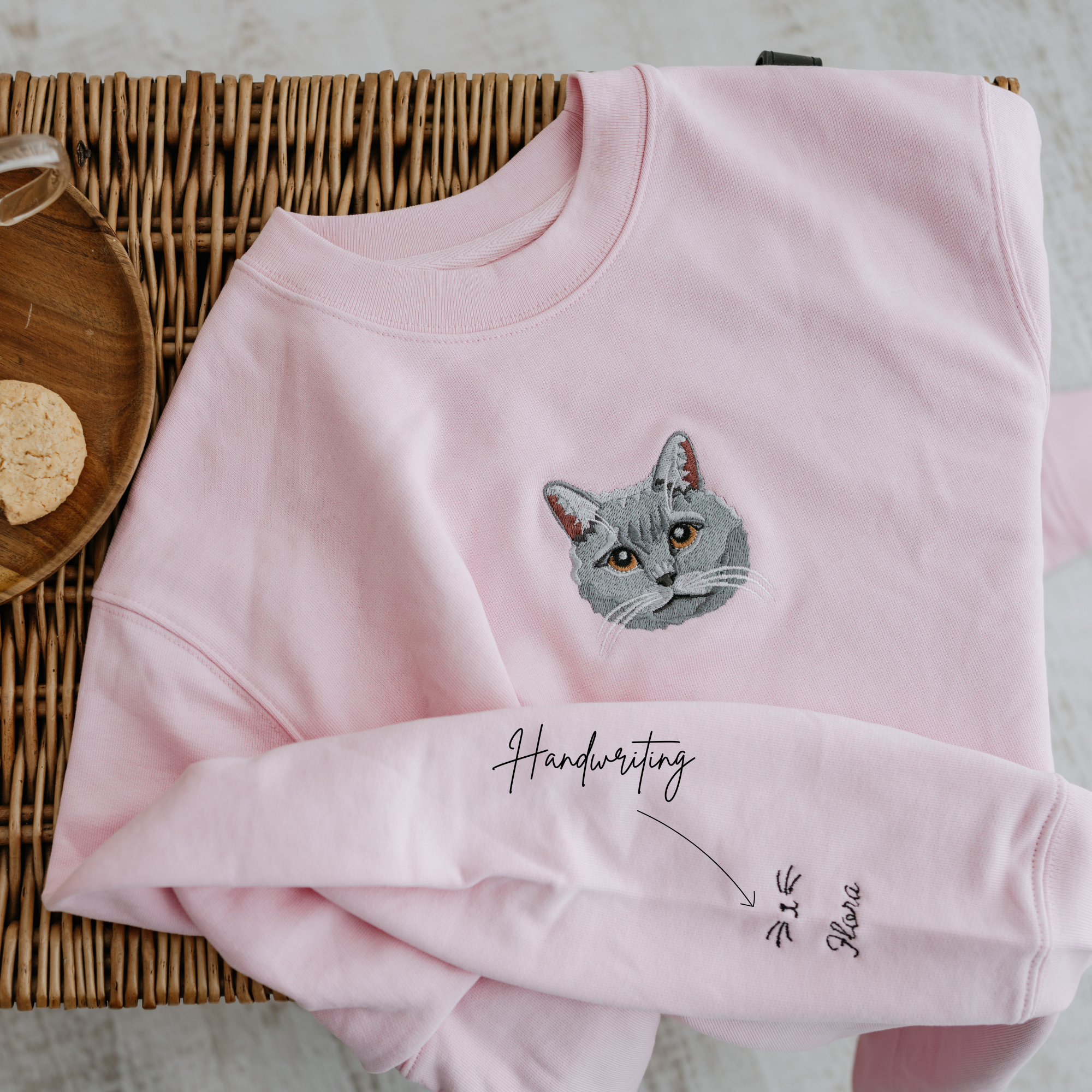 Embroidered Pet Portrait Organic Sweatshirt