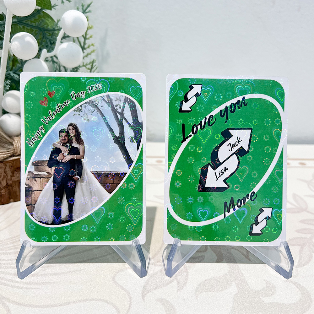 50% OFF💕Personalized Couple Animeu Uno Card, Love You More Reverse Card