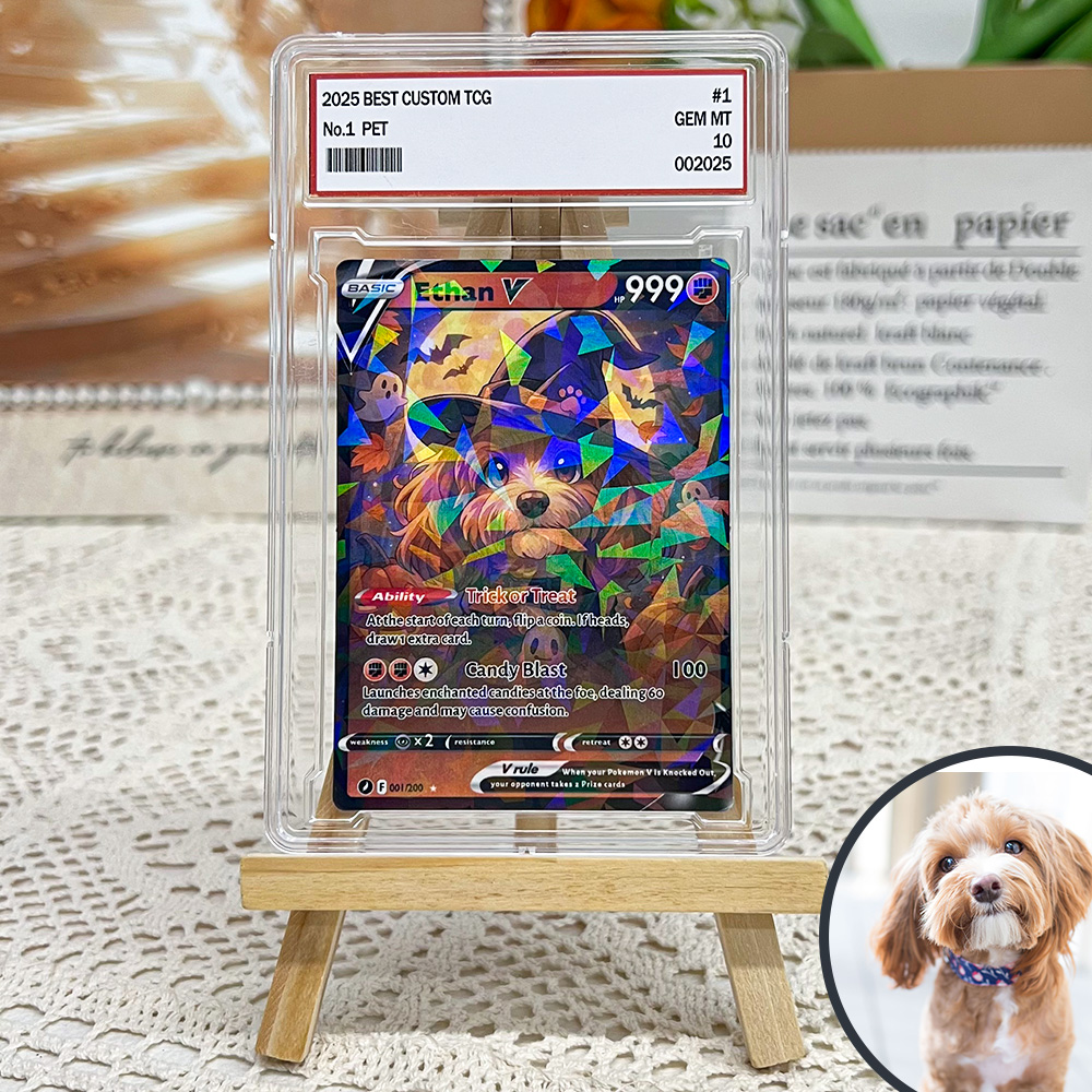 Custom Halloween Anime Pet Pokecard TCG Card For Pet Lovers🎃