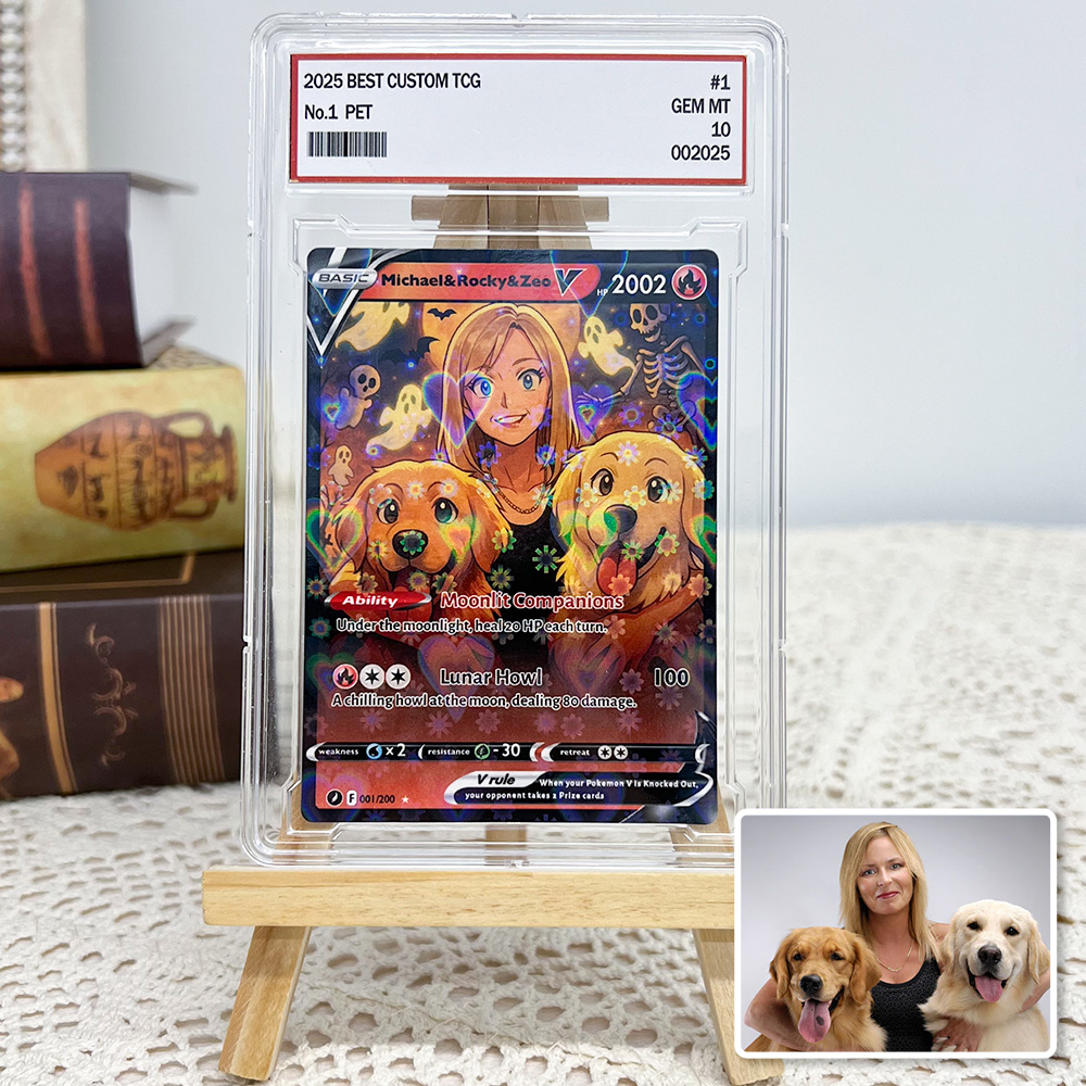 Custom Halloween Anime Pet&You Pokecard For Pet Lovers Card🎃