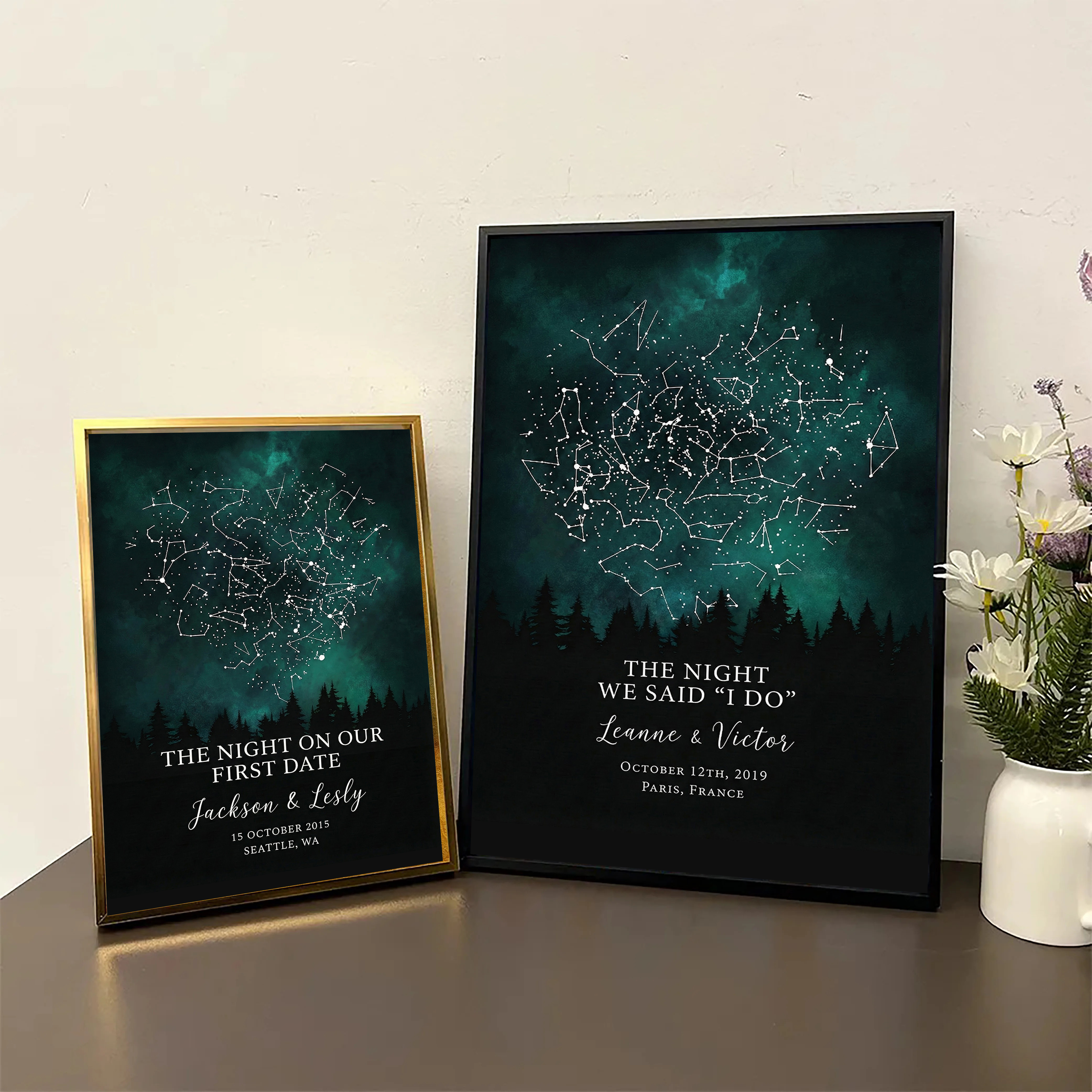 Custom The Sky on Our Wedding Night Print Frame Gift ✨