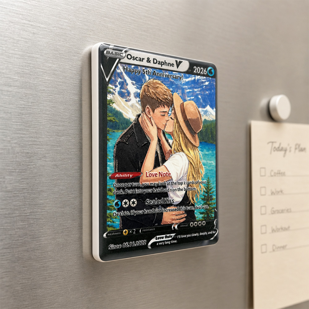 Personalized Couple Photo Anime Art Ceramic Magnetic Fridge Magnets
