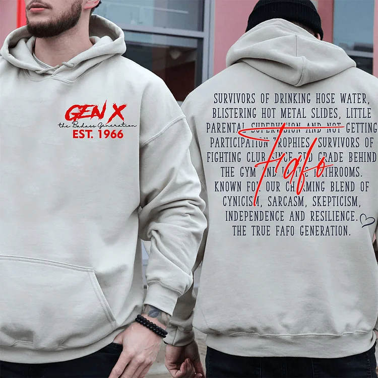 50%off⭐️Custom Generation X FAFO T-shirt, Gen X The Badass T-shirt, Unisex Comfort Hoodie, Custom Year Of Birth Sweatshirt