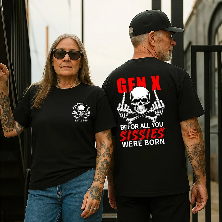 50%off⭐️2 Side T-shirt, Gen X The Badass Generation Before All You Sissies Were Born T-shirt, Custom Year Of Birth Sweatshirt, Unisex Hoodie