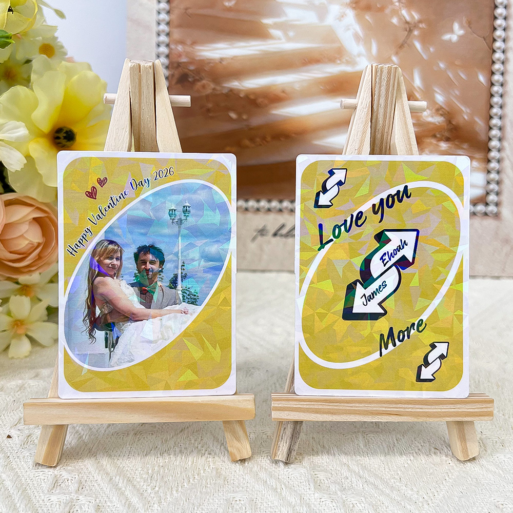 50% OFF💕Personalized Couple Animeu Uno Card, Love You More Reverse Card