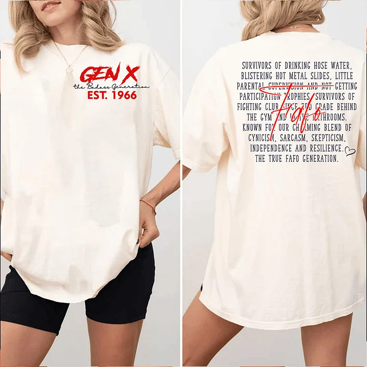 50%off⭐️Custom Generation X FAFO T-shirt, Gen X The Badass T-shirt, Unisex Comfort Hoodie, Custom Year Of Birth Sweatshirt