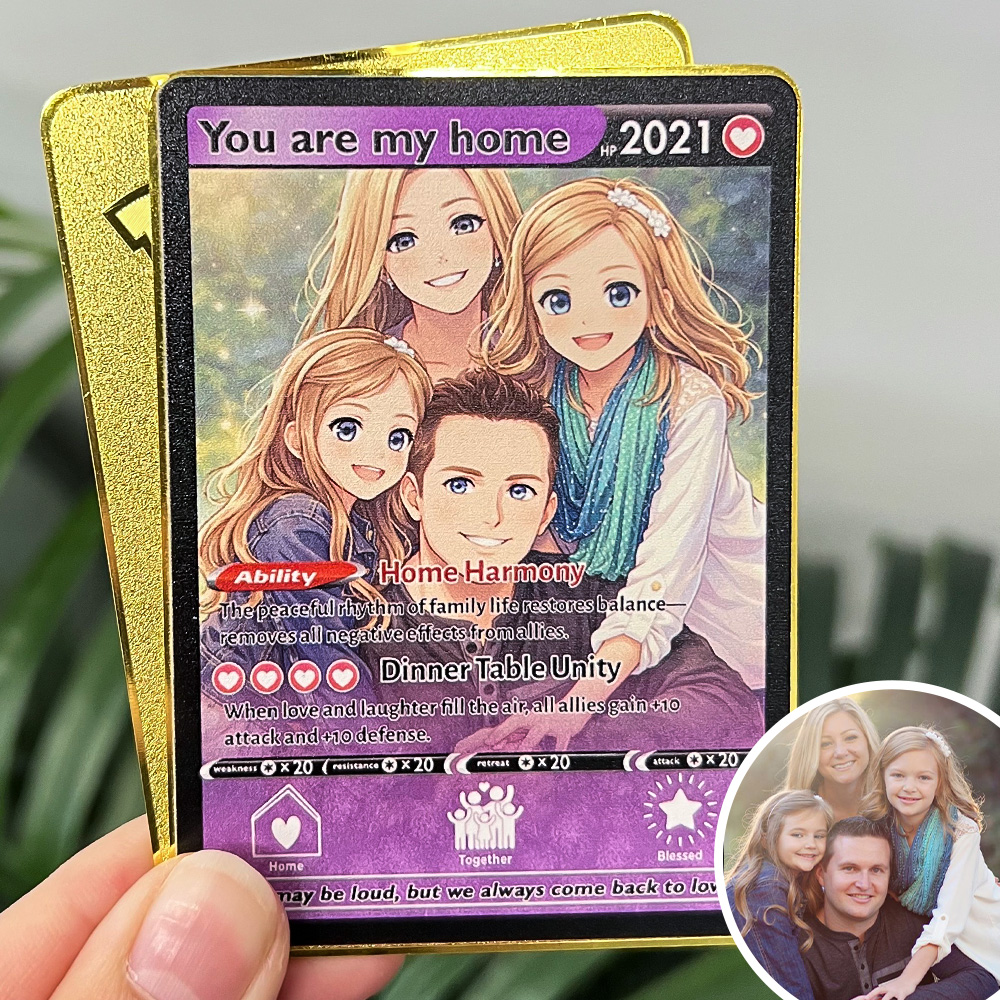 50% OFF💕Personalized Family Anime Trainer icon Card