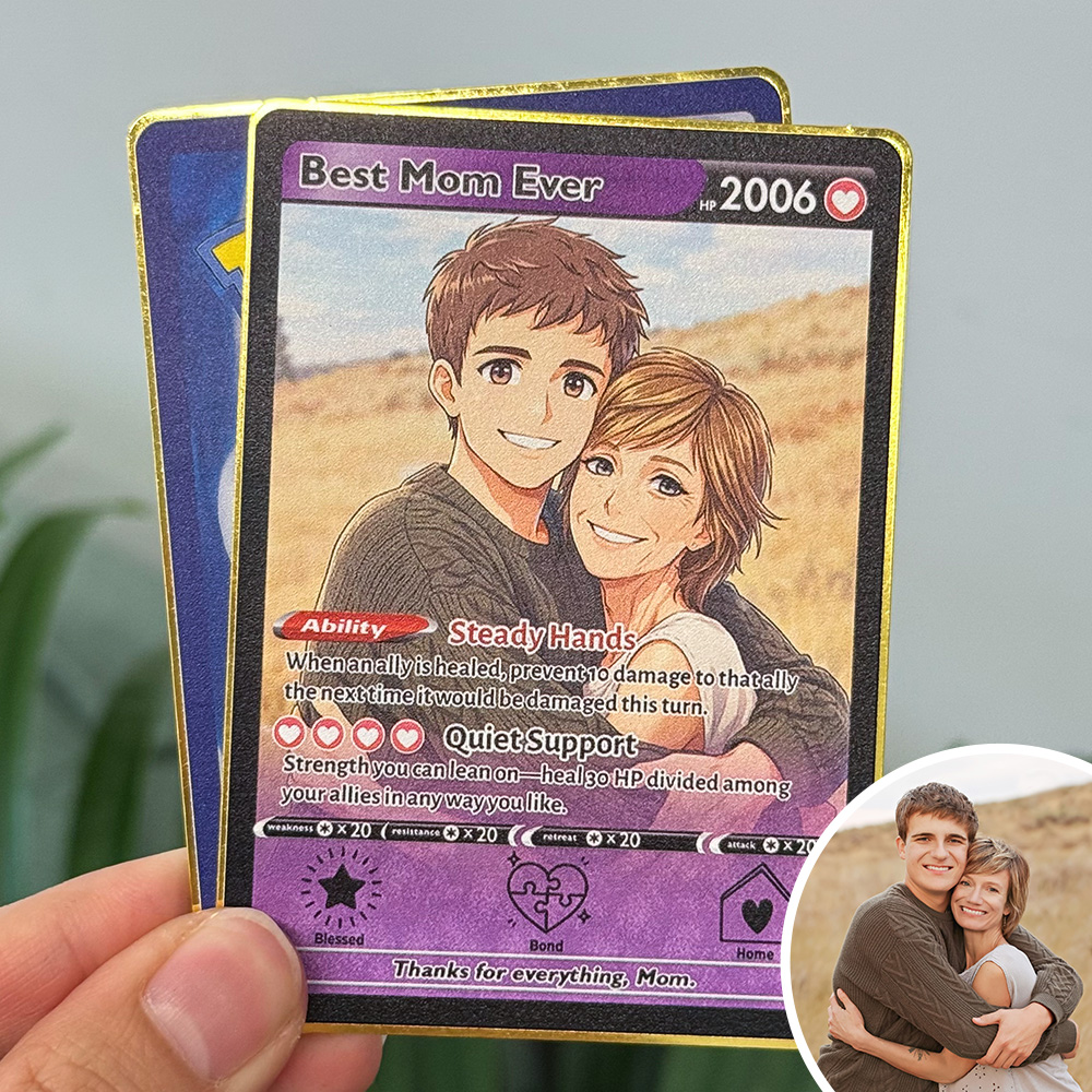 50% OFF🌷Personalized Mom Anime Trainer icon Card, Mother's Day Gift