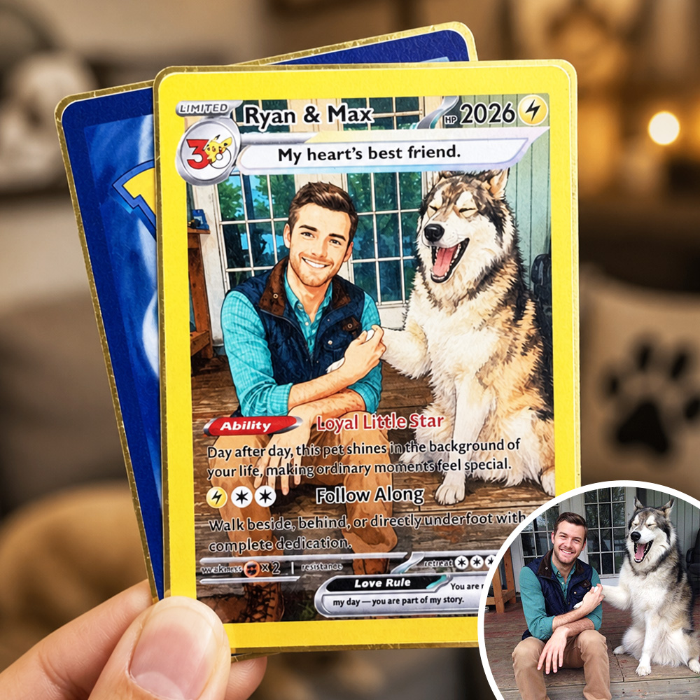 50%OFF🐶Custom 30 Years Anime Pet Photo Limited Edition Basic Card Pokecard