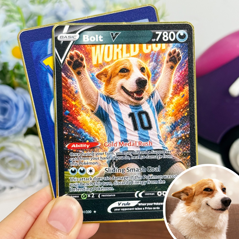50%OFF🐶Custom Pet Photo Pokecard, 2026 World Cup Soccer Anime Card