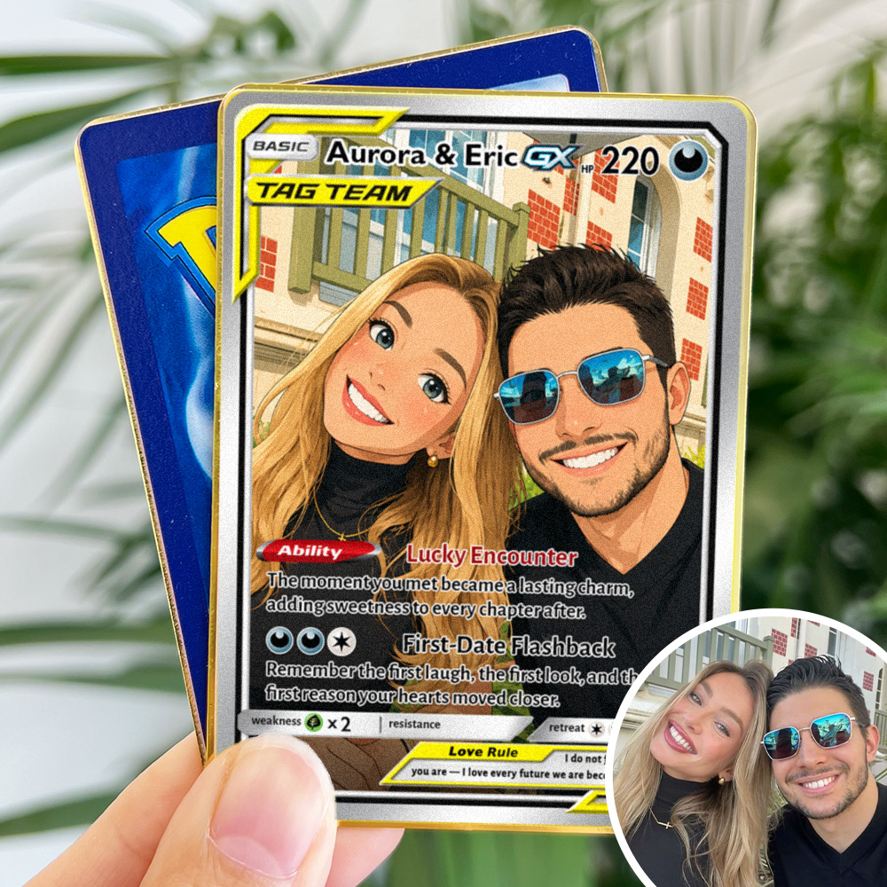 50% OFF💛Custom Couple Photo Anime Art GX TAG TEAM Card Pokecard