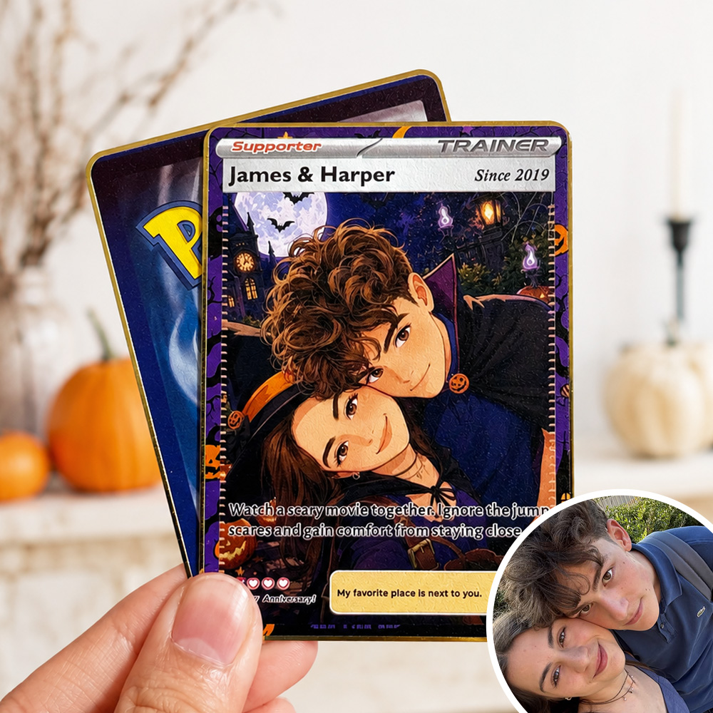50% OFF🎃Custom Halloween Gothic Couple Anime Art Trading Card Pokecard