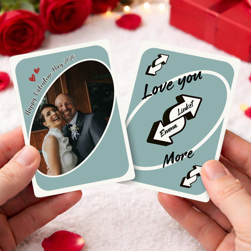 50% OFF💕Personalized Couple Animeu Uno Card, Love You More Reverse Card