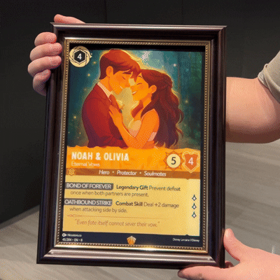 Custom Couple Anime Magic Lenticular Lorcard Frame Wall Art