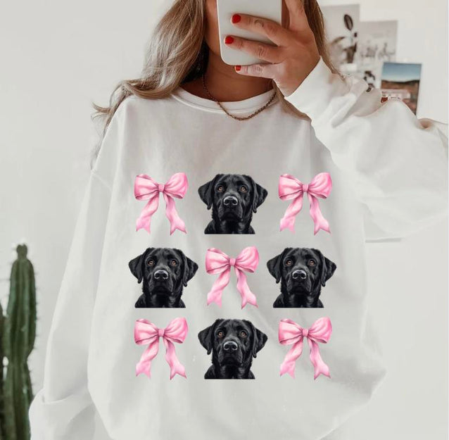 50%off⭐️Custom Pet Portrait With Bows Hoodie/Sweatshirt