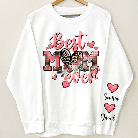 50% OFF🌟 Personalized Leopard Version Best Mom Ever  Sweatshirt
