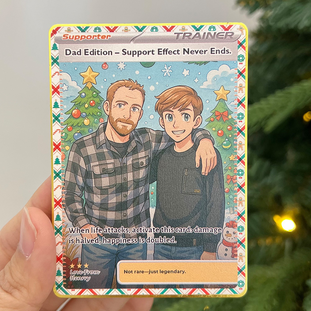 50% OFF🤩Personalized Dad Anime Supporter Trainer Card