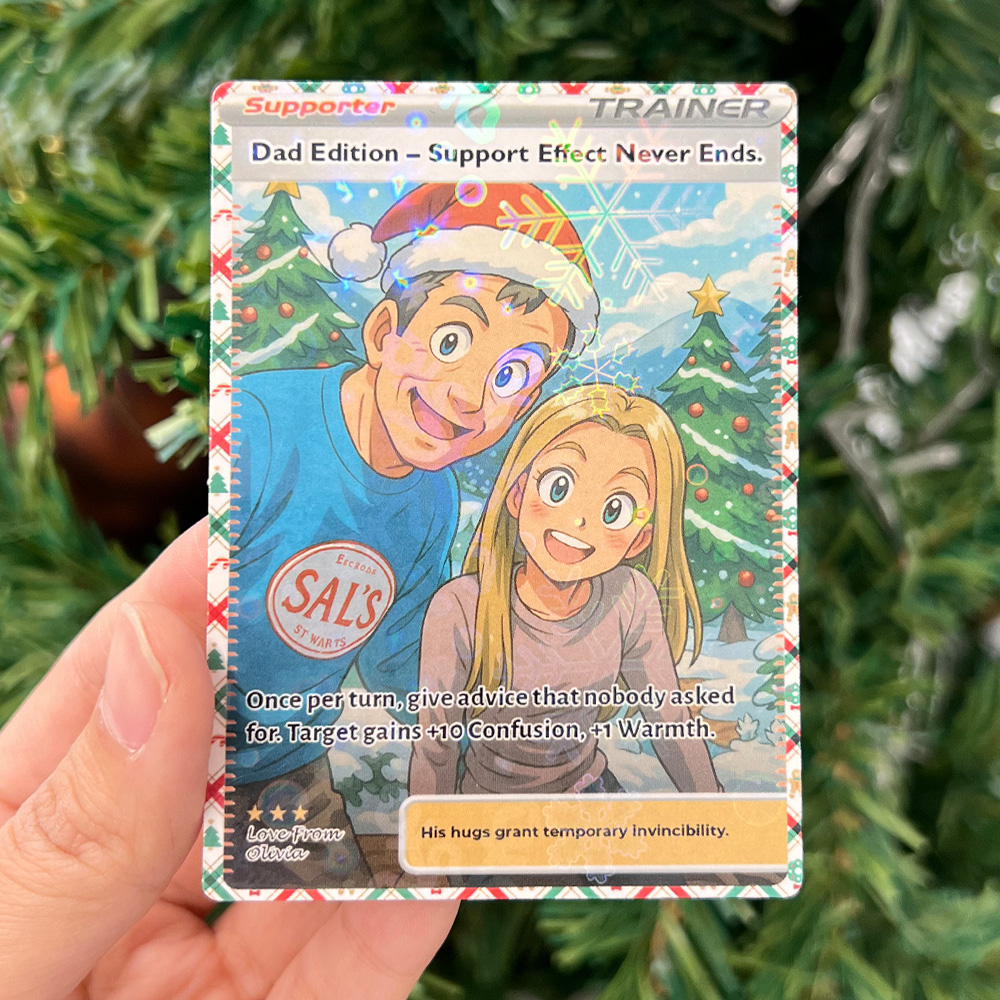50% OFF🤩Personalized Dad Anime Supporter Trainer Card