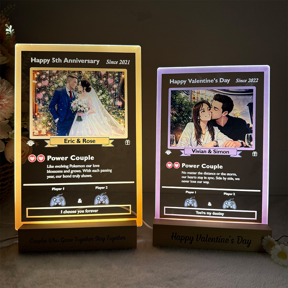 50%OFF❤️Custom Couple Anime Art Acrylic LED Light