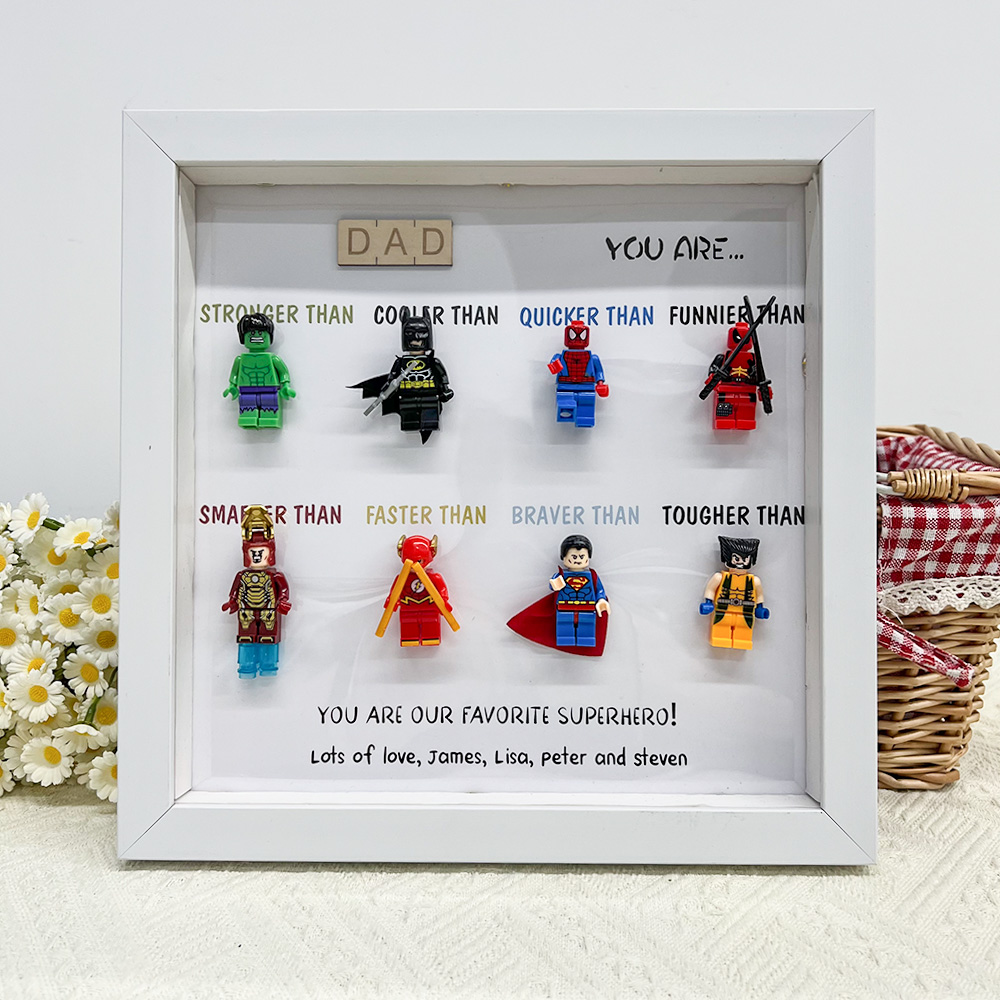 50%OFF ⭐️ Dad You Are Our Favorite Superhero-Custom 8 Superhero Figures Box New Version
