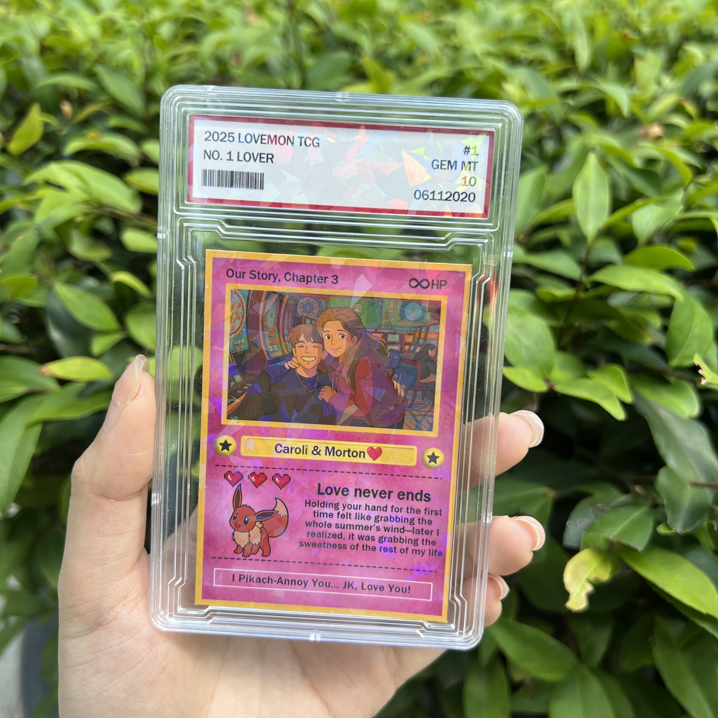 Custom Anime Photo Couple Card For Your love