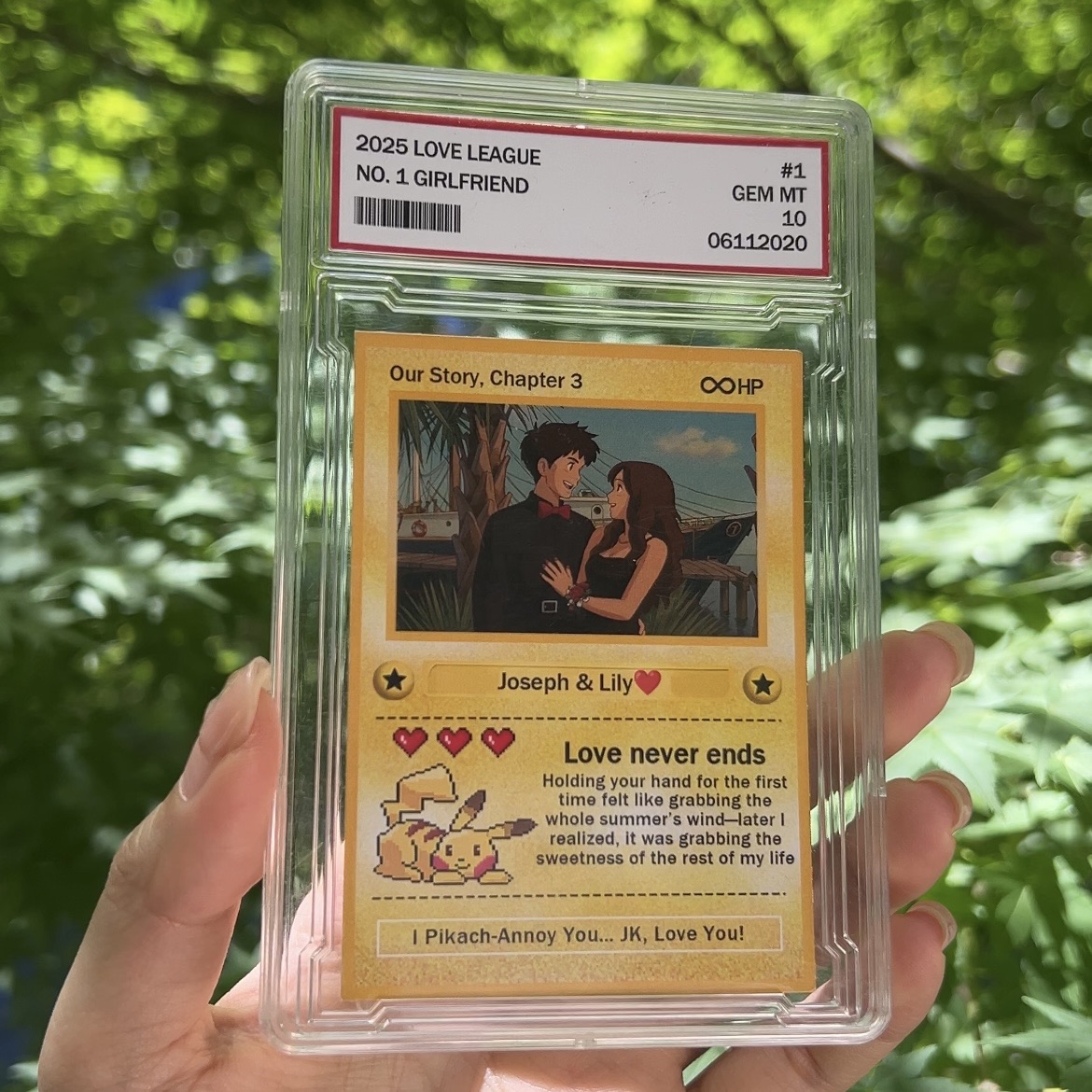 Custom Anime Photo Couple Card For Your love