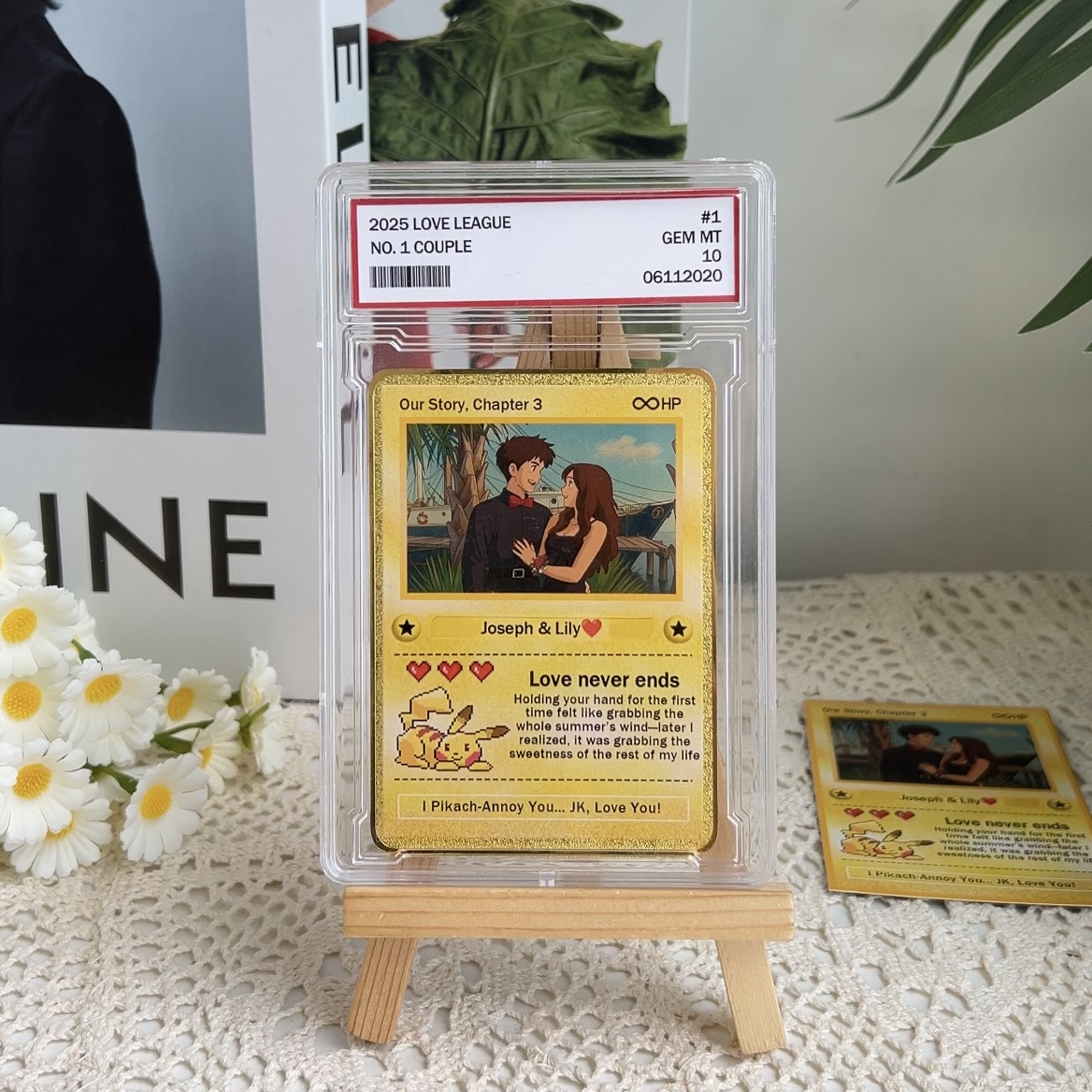 Custom Anime Photo Couple Card For Your love