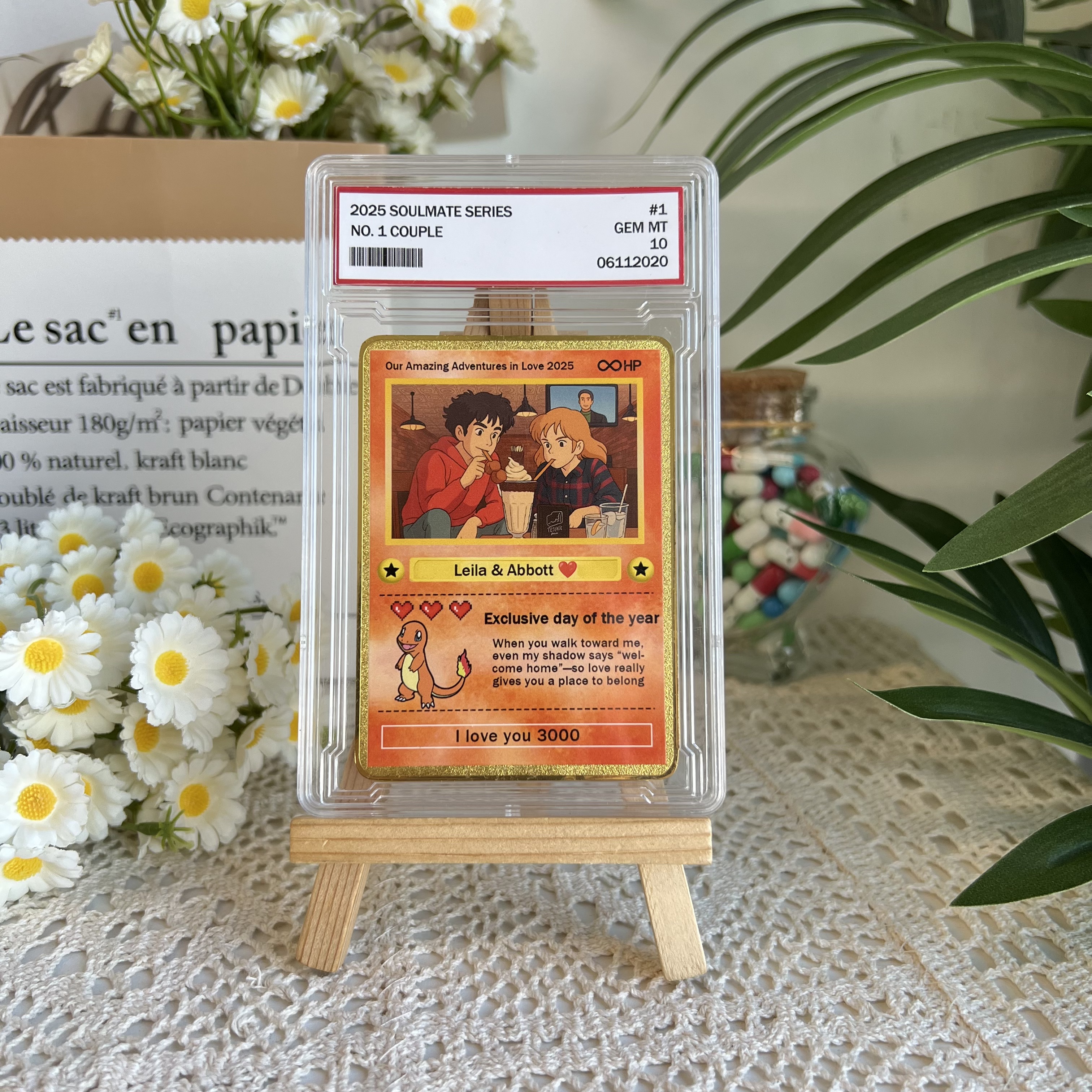 Custom Anime Photo Couple Card For Your love