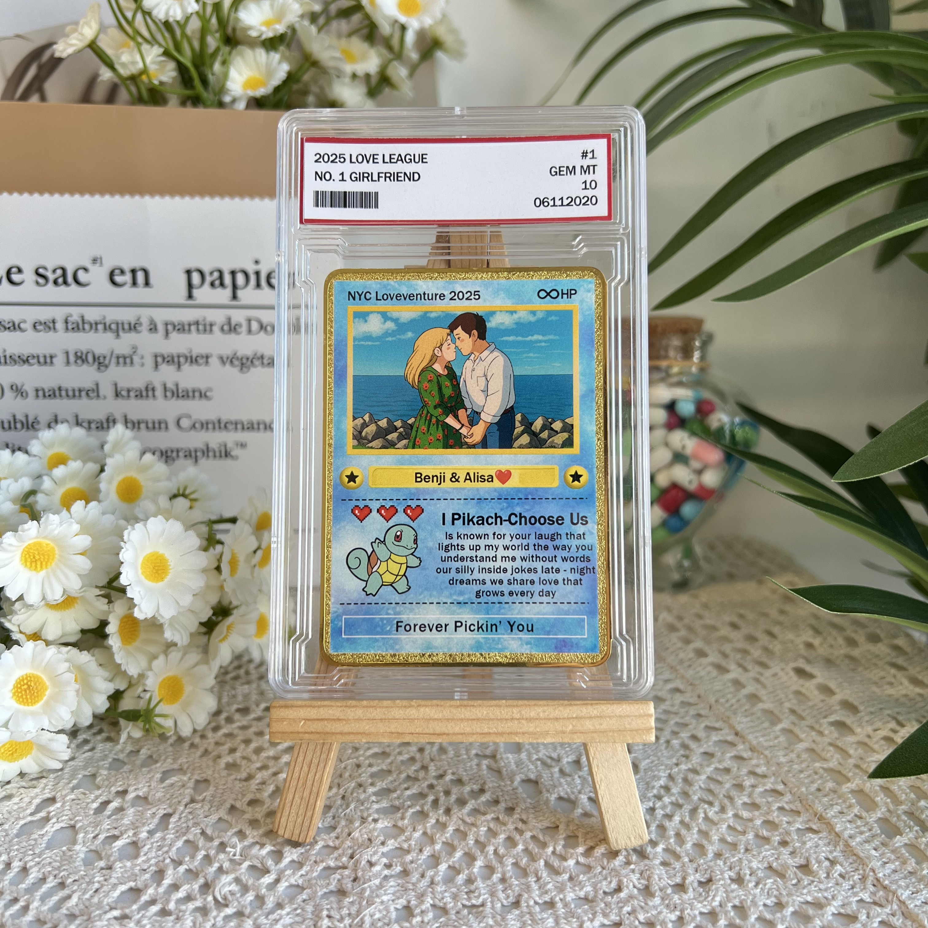 Custom Anime Photo Couple Card For Your love