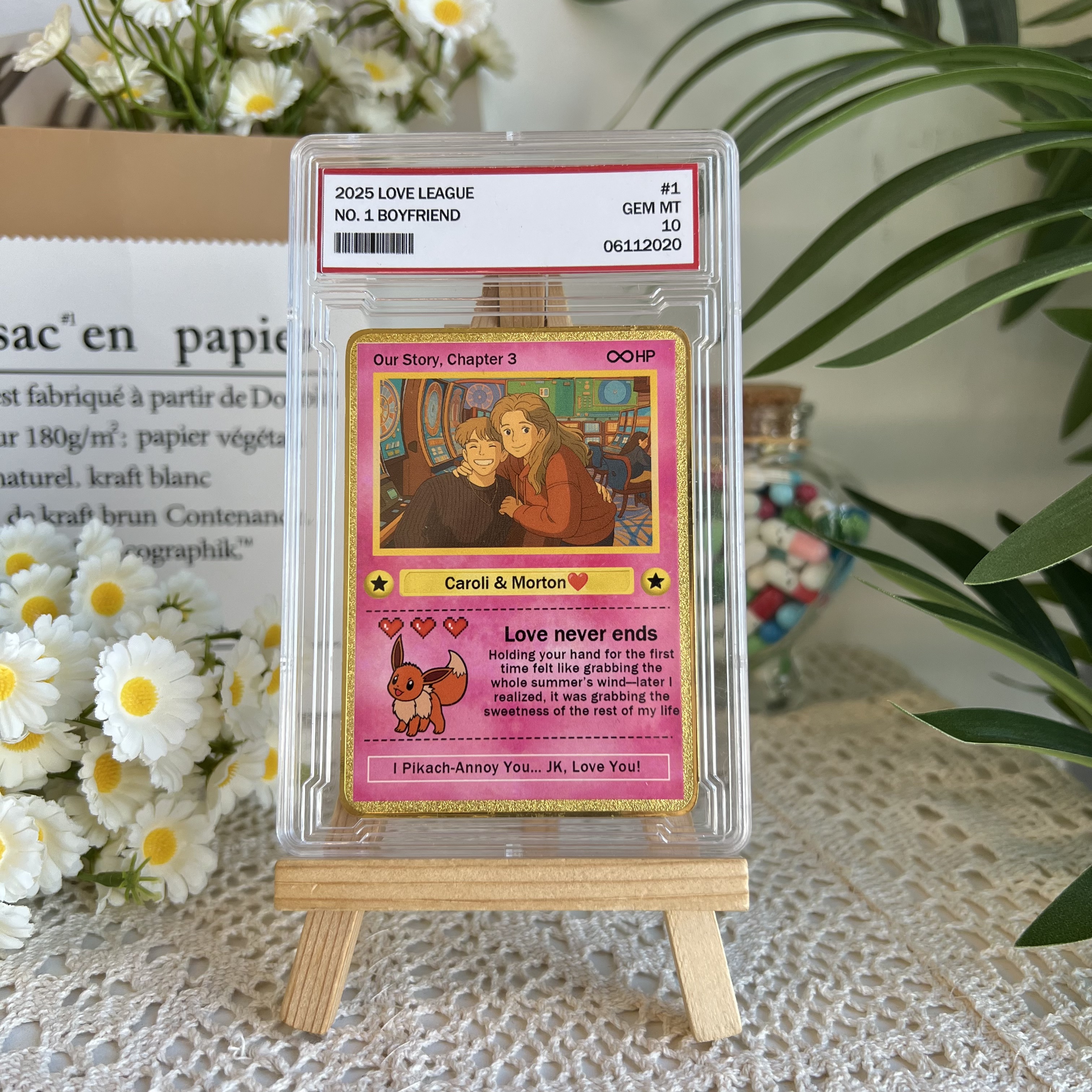 Custom Anime Photo Couple Card For Your love