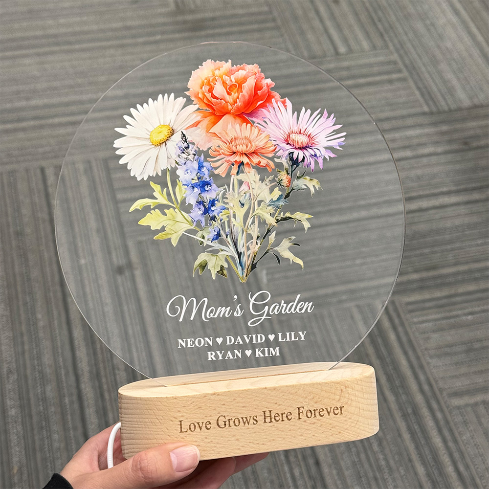 50%OFF⭐️ Personalized Birth Month Flower Bouquet LED Light