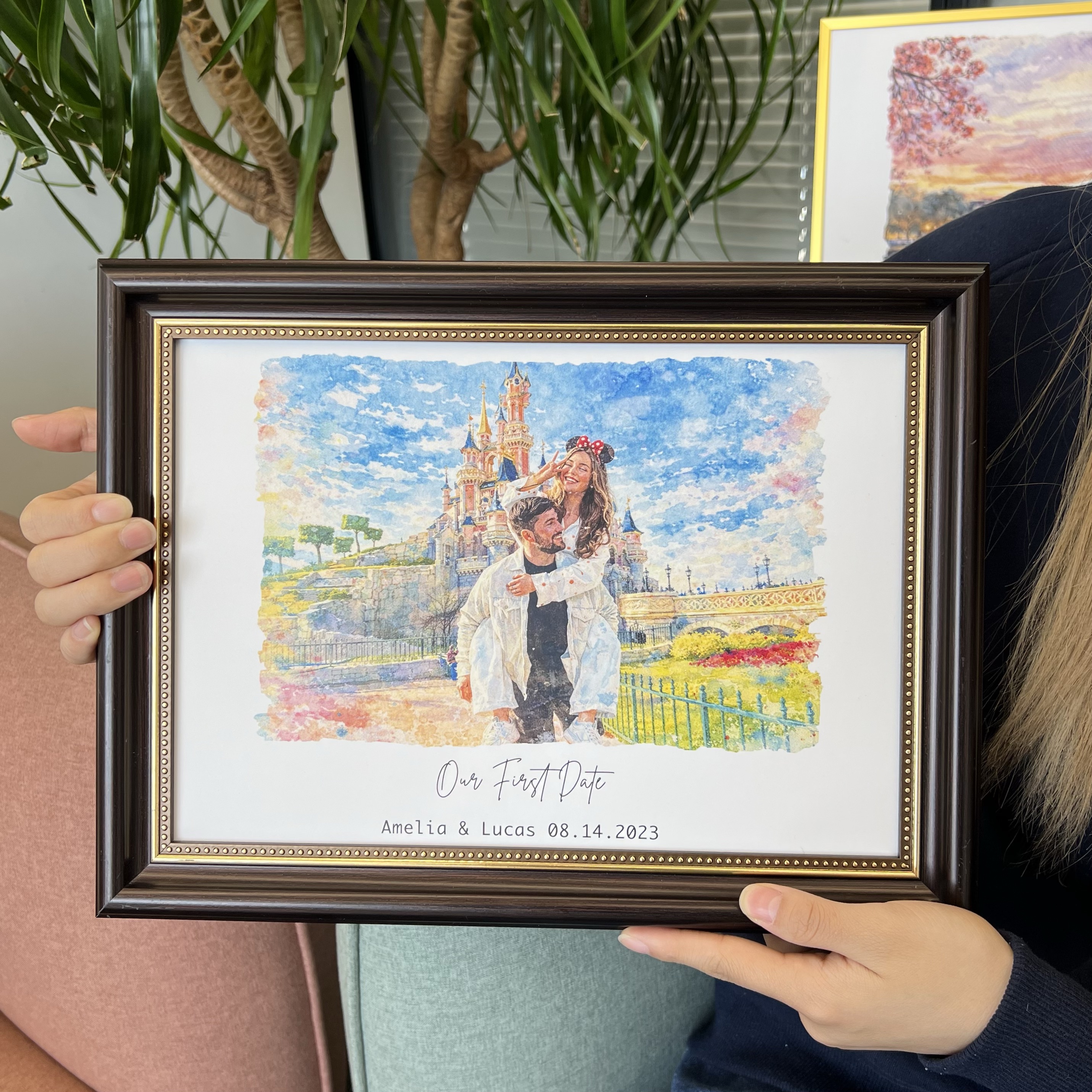 Where Our Story Began❤️ – Personalized Watercolor Photo Frame