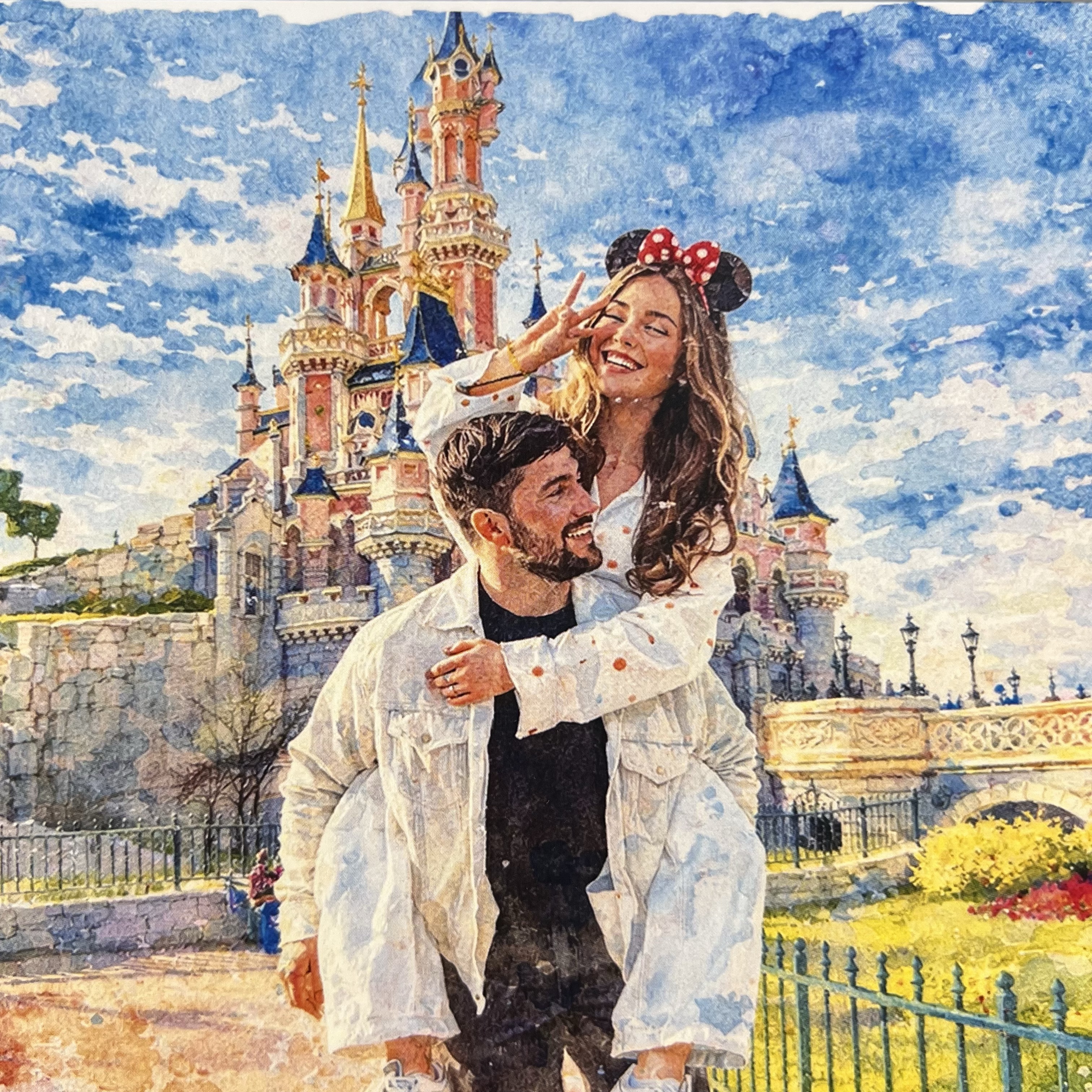 Where Our Story Began❤️ – Personalized Watercolor Photo Frame