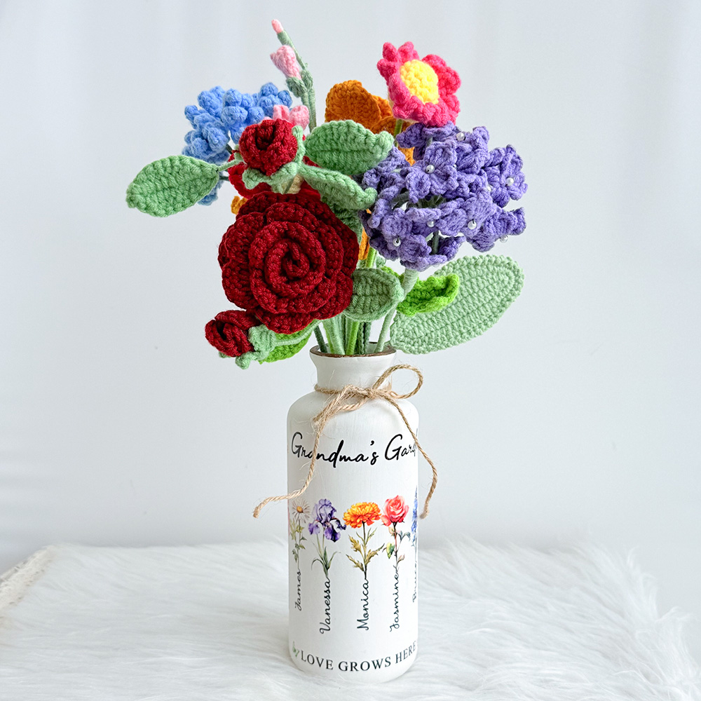50%OFF⭐️Personalized Vase With Glass Birth Month Flowers