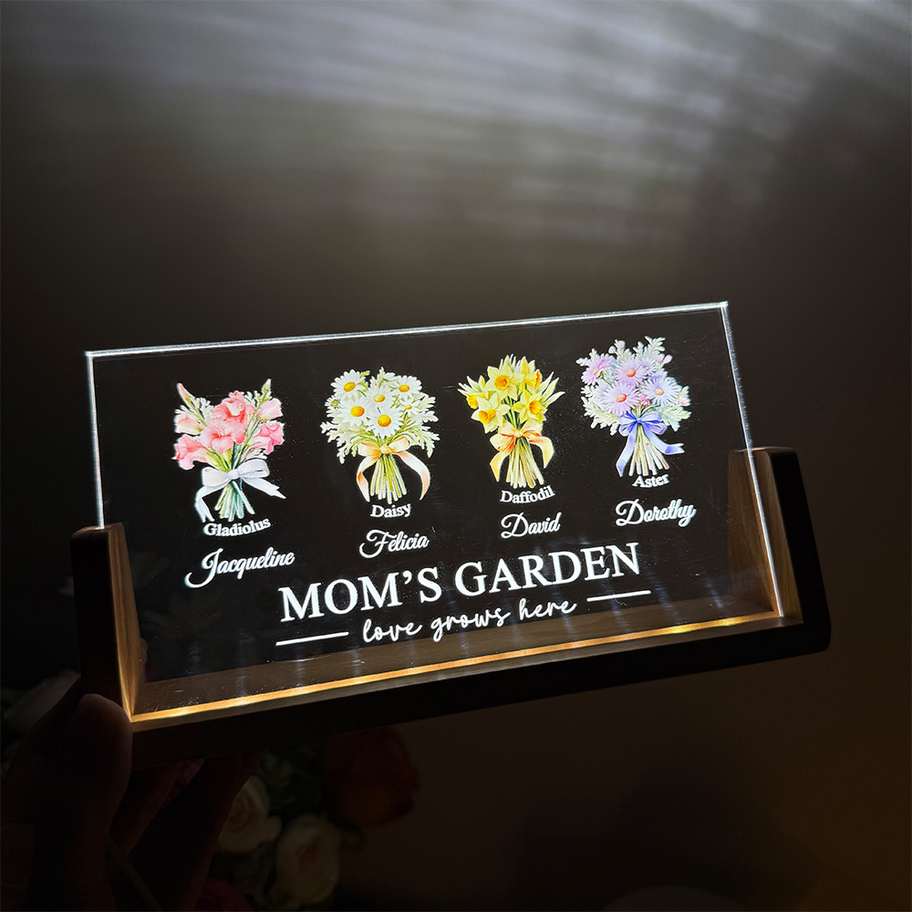 50%OFF⭐️Birth Month Flower Bouquet Customized LED Light For Mom