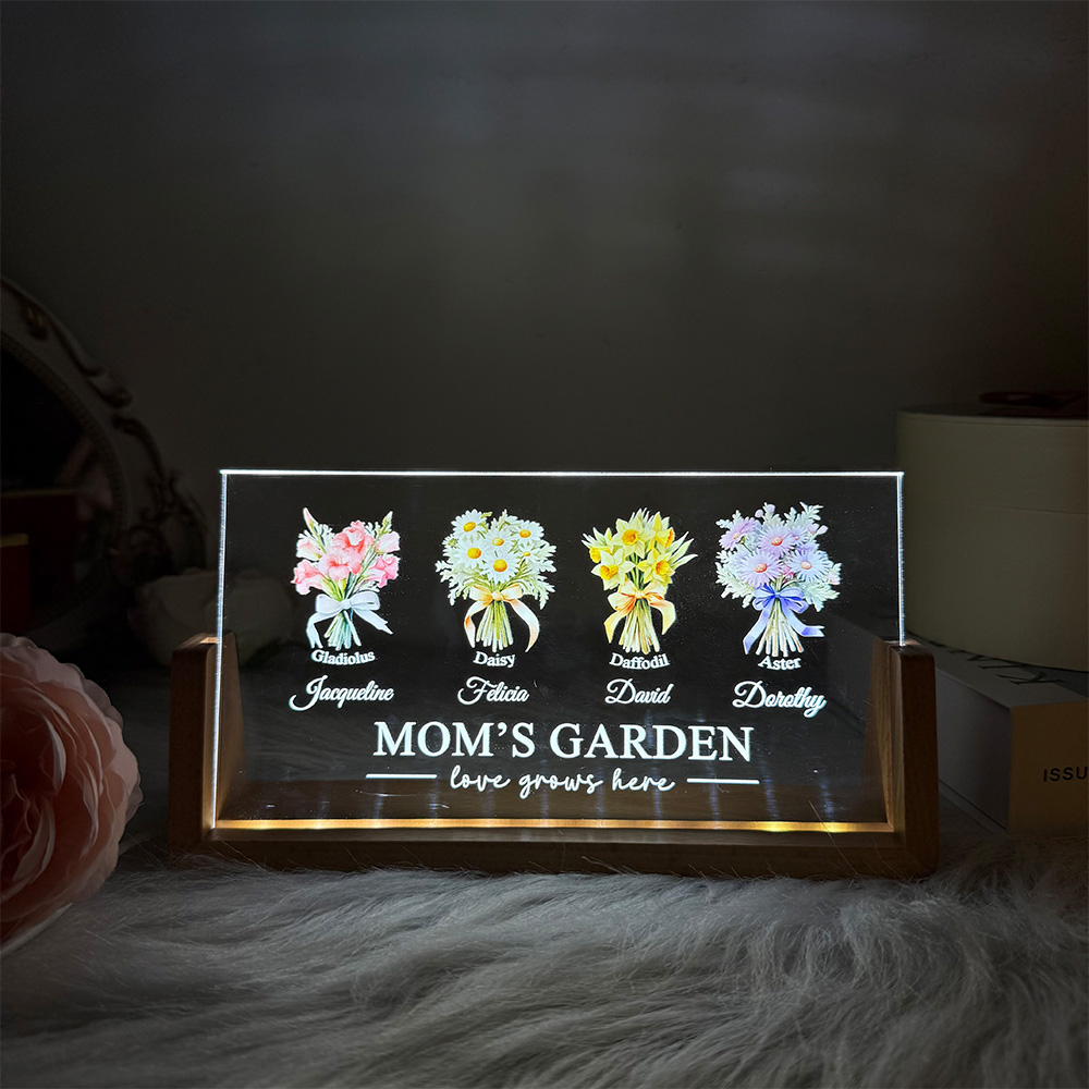 50%OFF⭐️Birth Month Flower Bouquet Customized LED Light For Mom