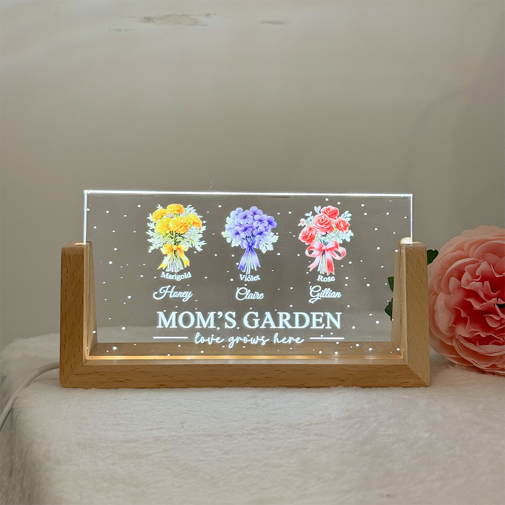 50%OFF⭐️Birth Month Flower Bouquet Customized LED Light For Mom