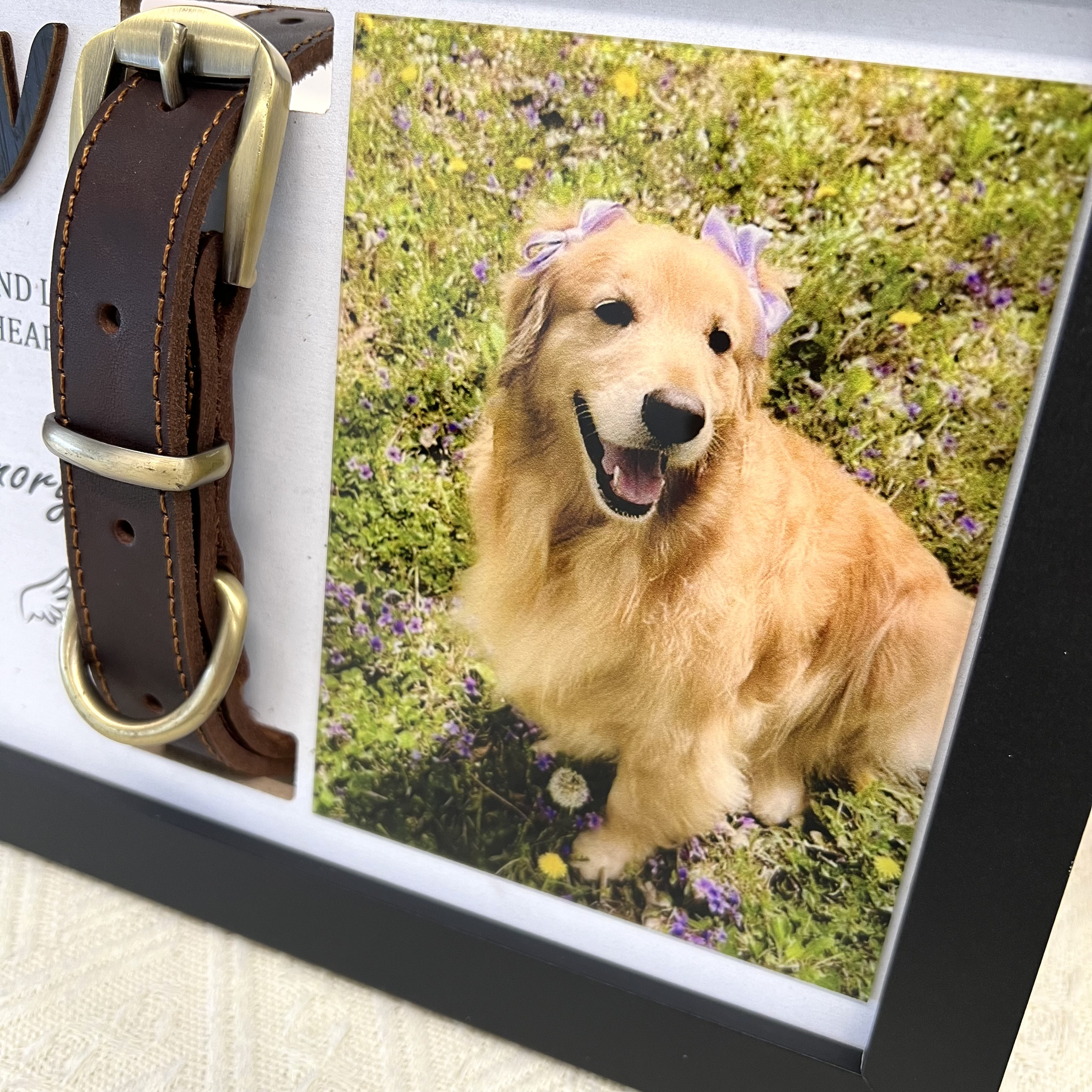 “If Love Alone Could Have Kept You Here" Memorial Pet Collar Frame