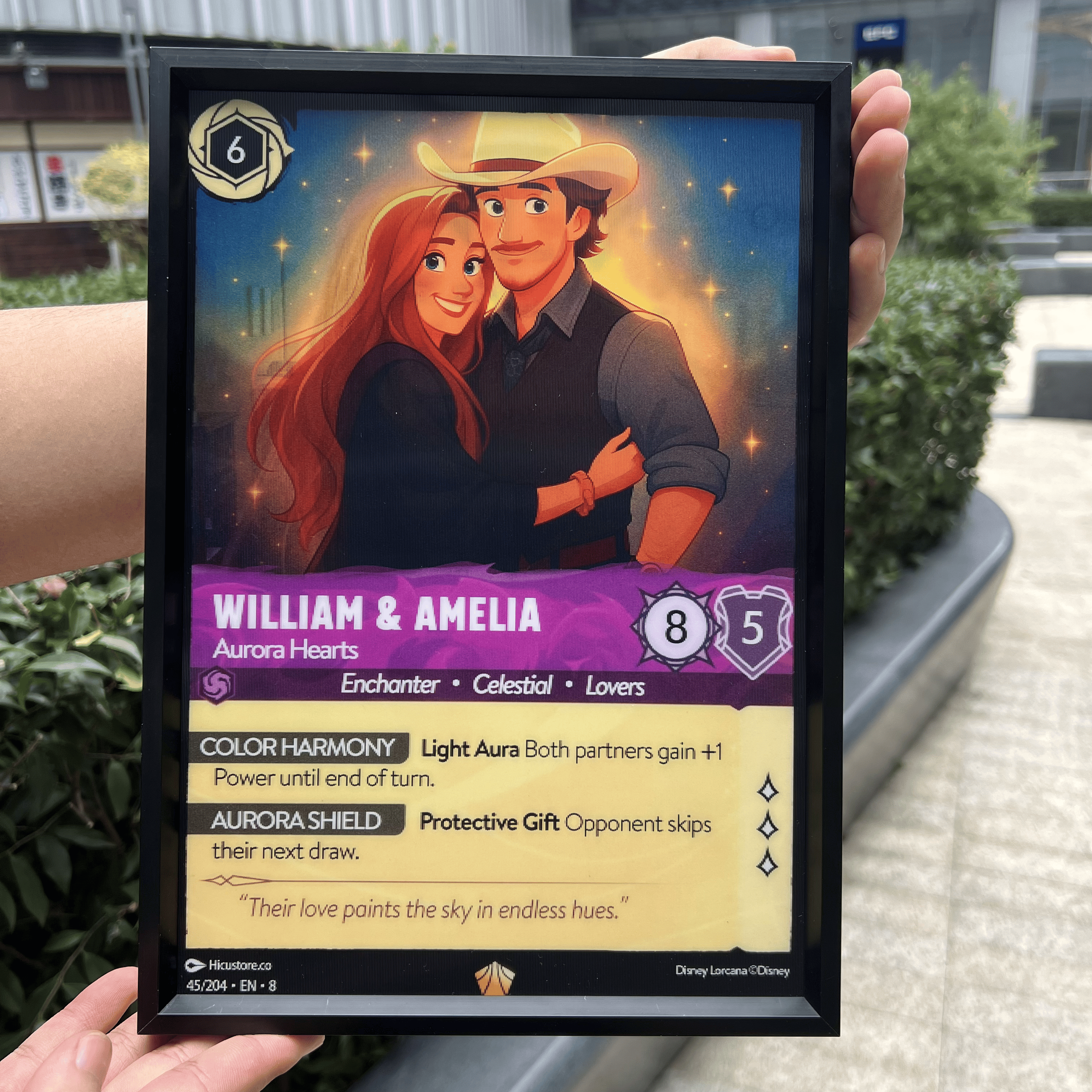 Custom Couple Anime Magic Lenticular Lorcard Frame Wall Art