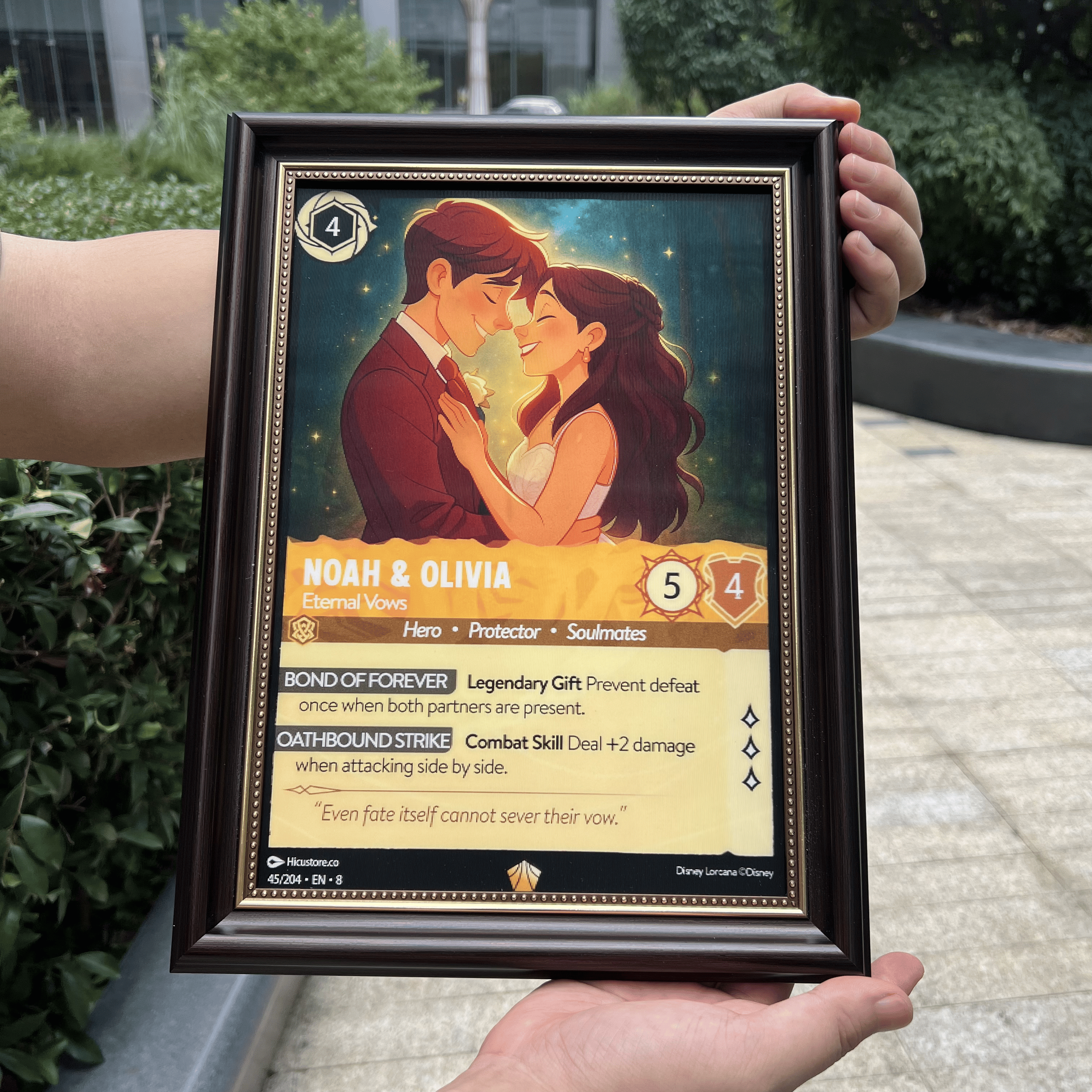 Custom Couple Anime Magic Lenticular Lorcard Frame Wall Art